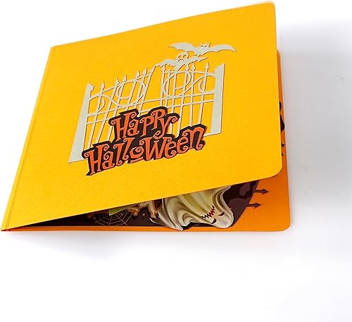 Miniatura 4 de CUTPOPUP - Tarjeta de Halloween emergente, truco o trato, tarjeta de felicitación de cumpleaños 3D (árbol fantasma)