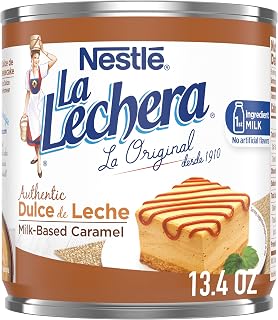 Nestle La Lechera Dulce de Leche Milk Caramel - Authentic Creamy Spread for Desserts, Drinks & Snacks, 13.4 oz Can