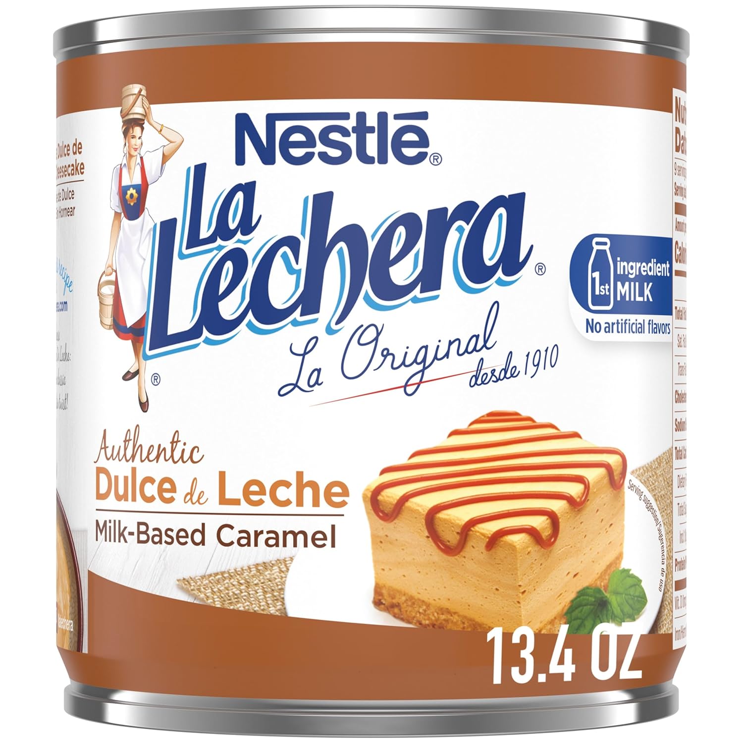 Nestle La Lechera Dulce de Leche Milk Caramel - Authentic Creamy Spread for Desserts, Drinks & Snacks, 13.4 oz Can