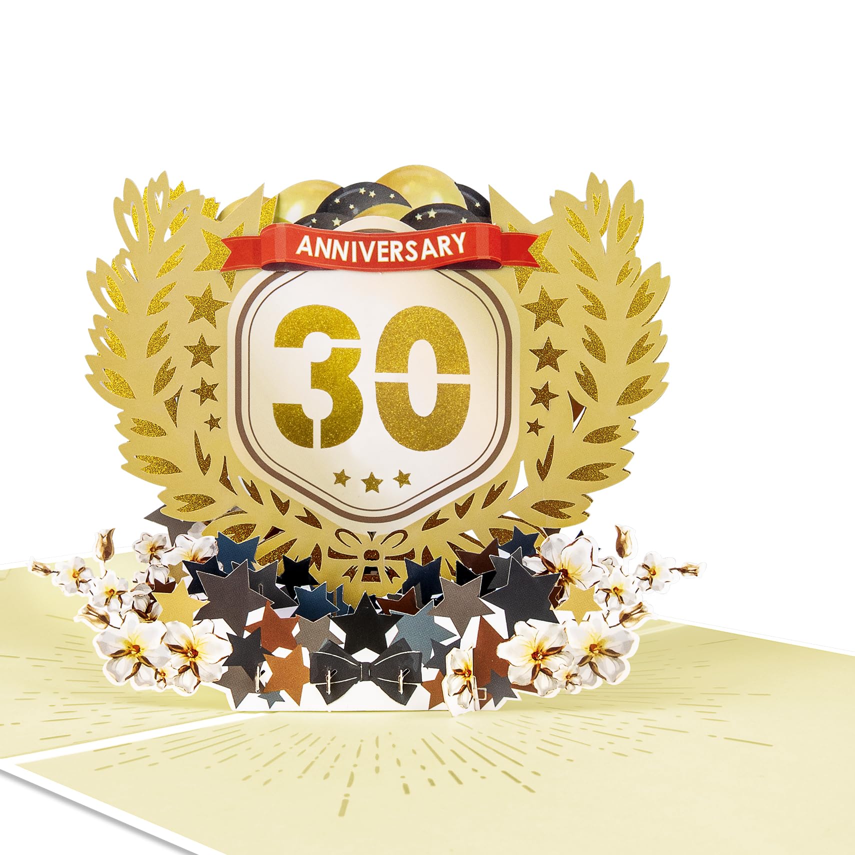 GREETING ART 30th Anniversary Card, 30th Marriage Anniversary Card for Husband Wife,30th Wedding Anniversary Card Gifts for Men Women, Unique Pearl Wedding Aday Gifts for Parents