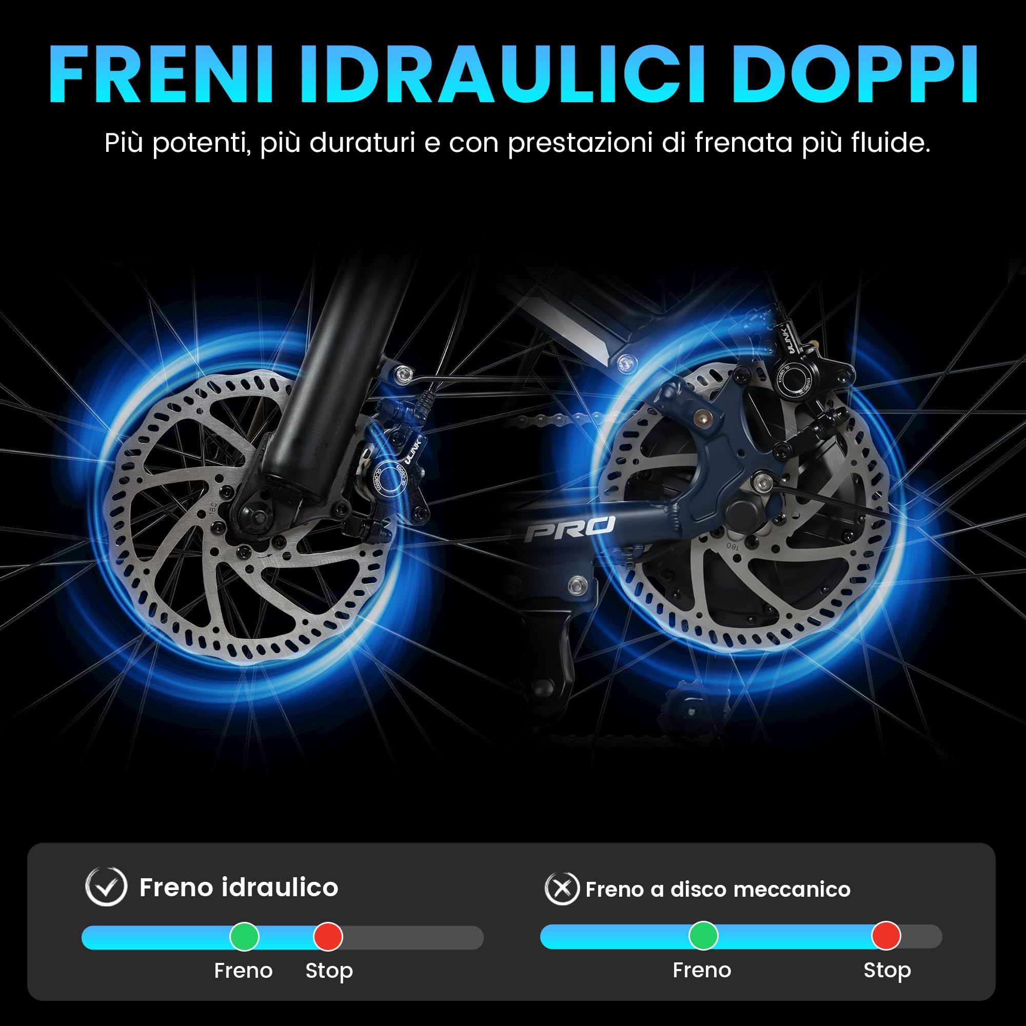 Rattan Pathfinder PRO Bicicletta Elettrica da 26" Fat Tire per Adulti, 48V 18Ah 864Wh, Autonomia Fino a 120km, Freni e Sospensioni Idrauliche, 7 Velocità