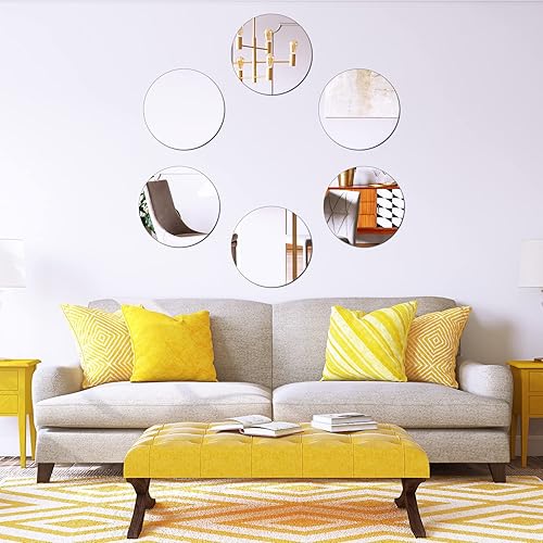 Miniatura 6 de Jetec Placa de vela de espejo de vidrio real, vidrio de pared plano y flexible para centros de mesa y adhesivo acrílico de doble cara para