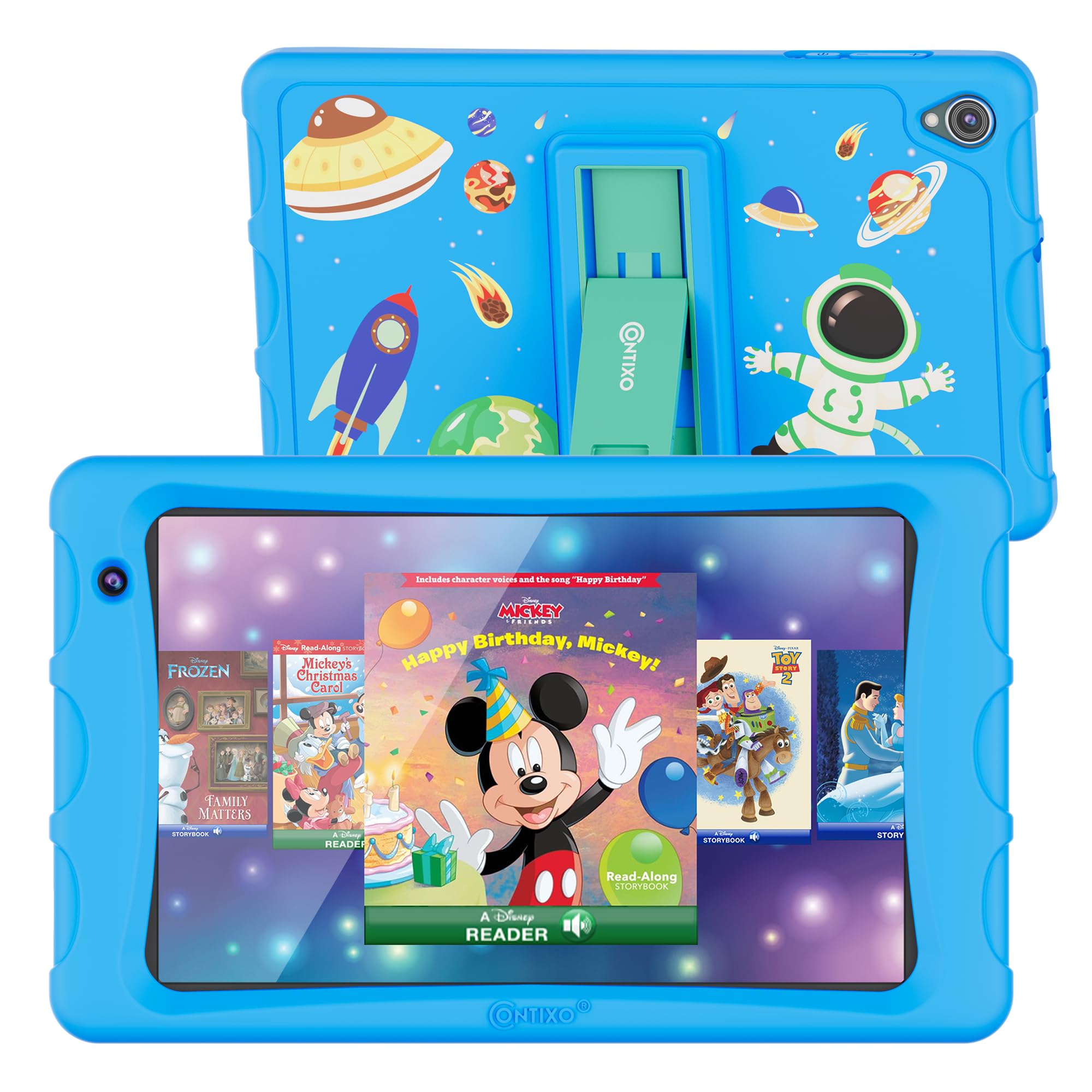 Contixo 8-inch Kids Tablet - K80A Learning Tablets, Disney eBook Pre-Installed (Value $350), Educator Academy APPs, Parental Controls, Android 13,
