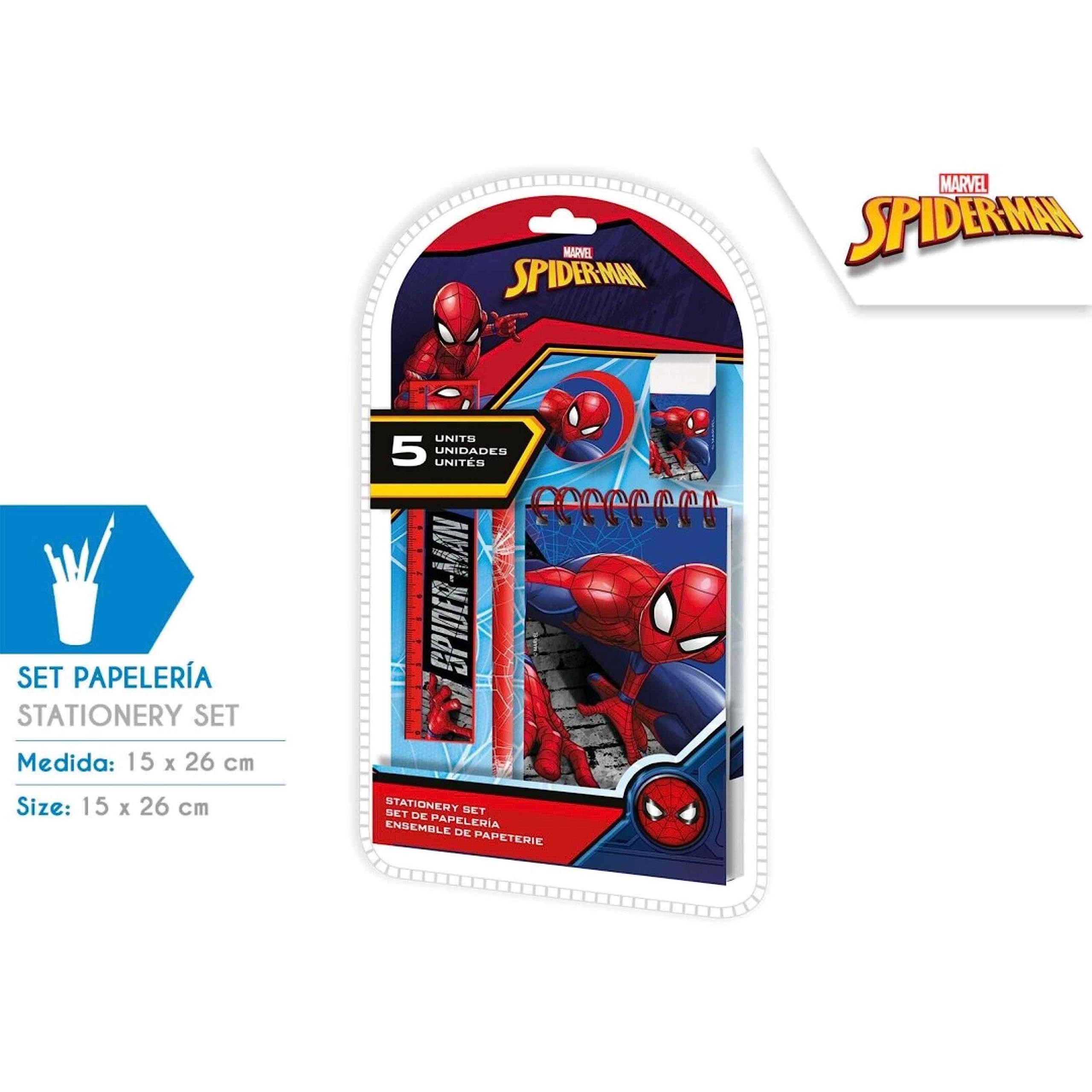Set Cancelleria Spiderman - 12 Pezzi Con Matite, Block Notes, Segnapagina - Idea Regalo Per Appassionati - Foto 7