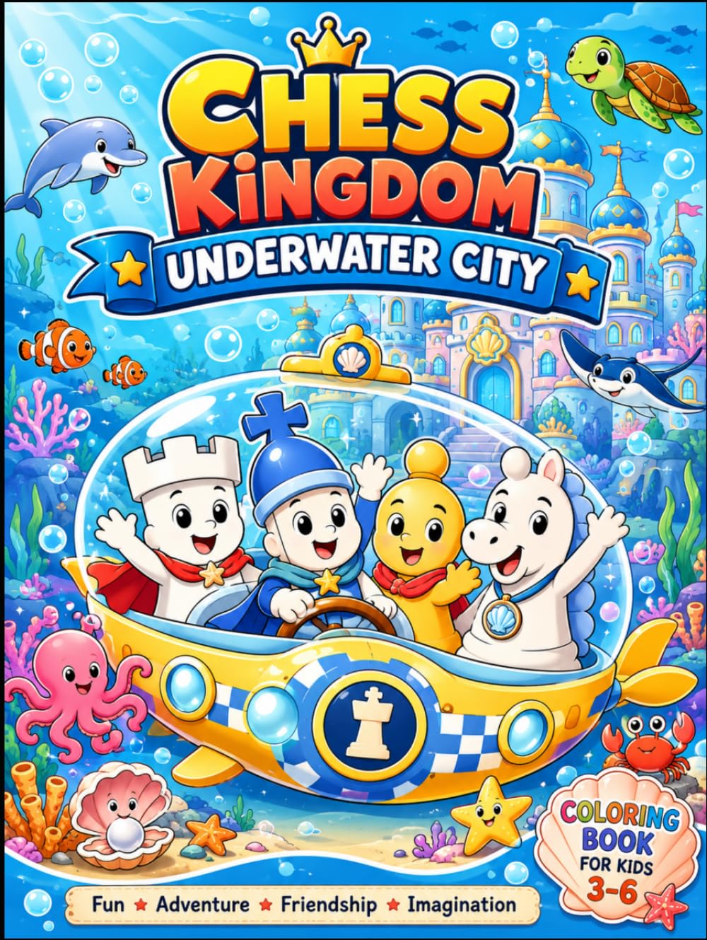 Chess Kingdom Underwater City: A Magical Underwater Coloring Adventure
