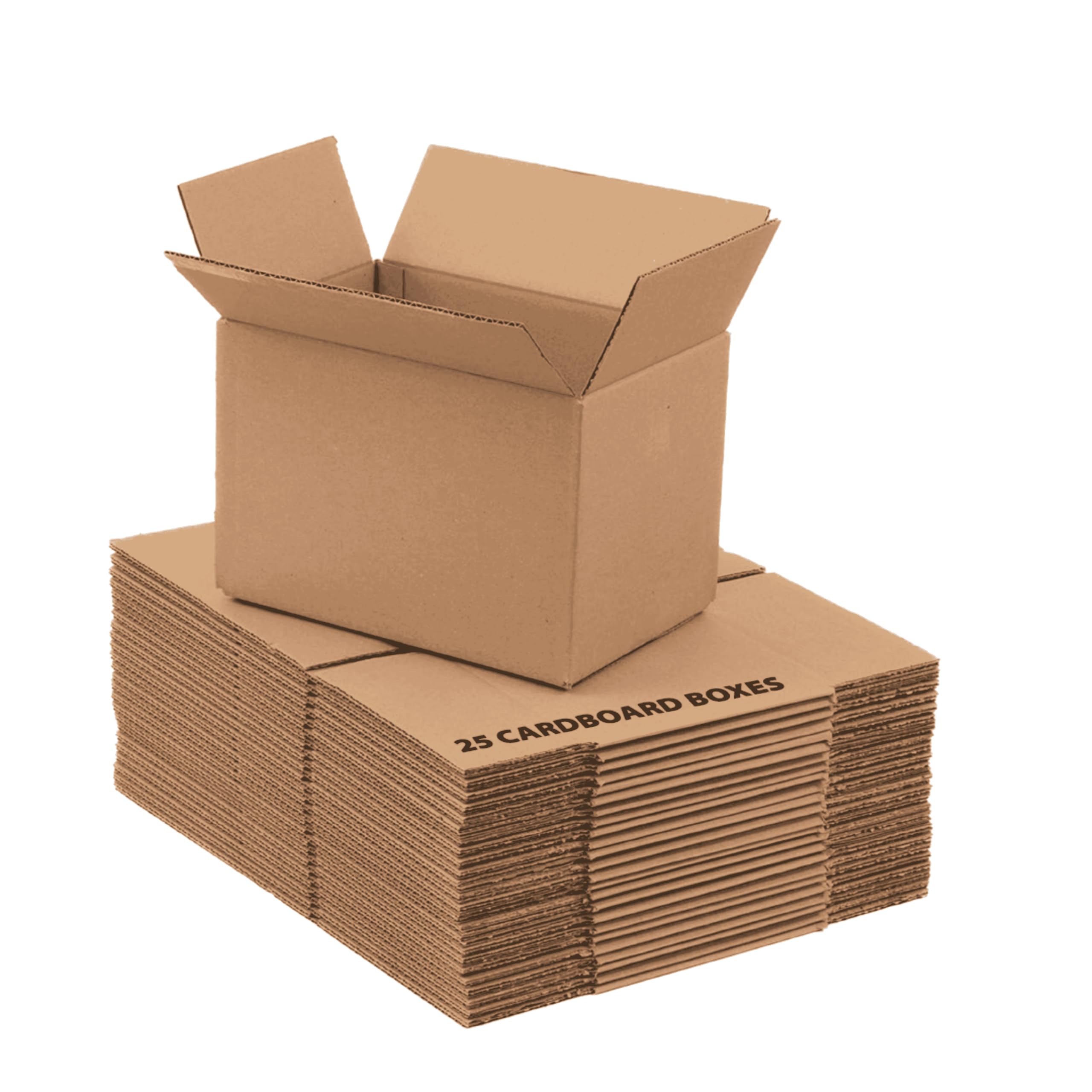 25 Small Strong Cardboard Boxes, Single Wall 229x152x152mm (9x6x6") – Durable Packaging Boxes for Packing, Shipping, Posting,Business, Moving House & Carry