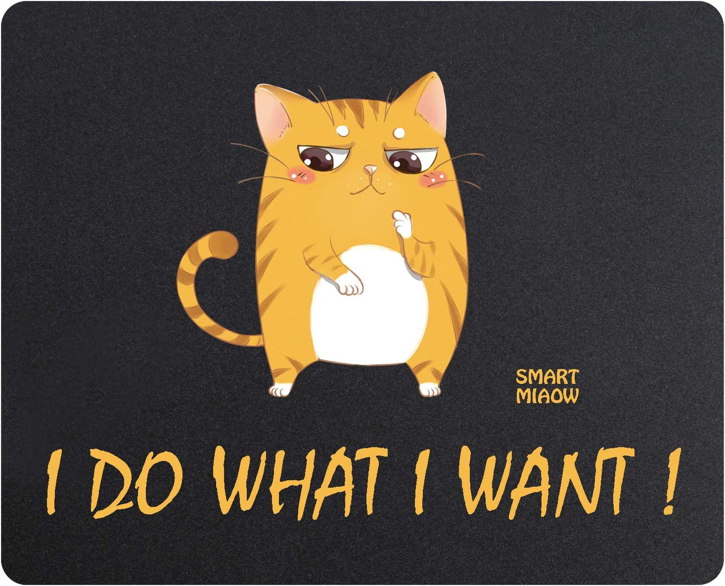 Gaming Mouse Pad I Do What I Want Cat Carbon Fiber Surface Gaming Mat Mouse Mat for Game/Office/Home/Work (Cat A, 10 1/4x8 1/4x3/32 inch)