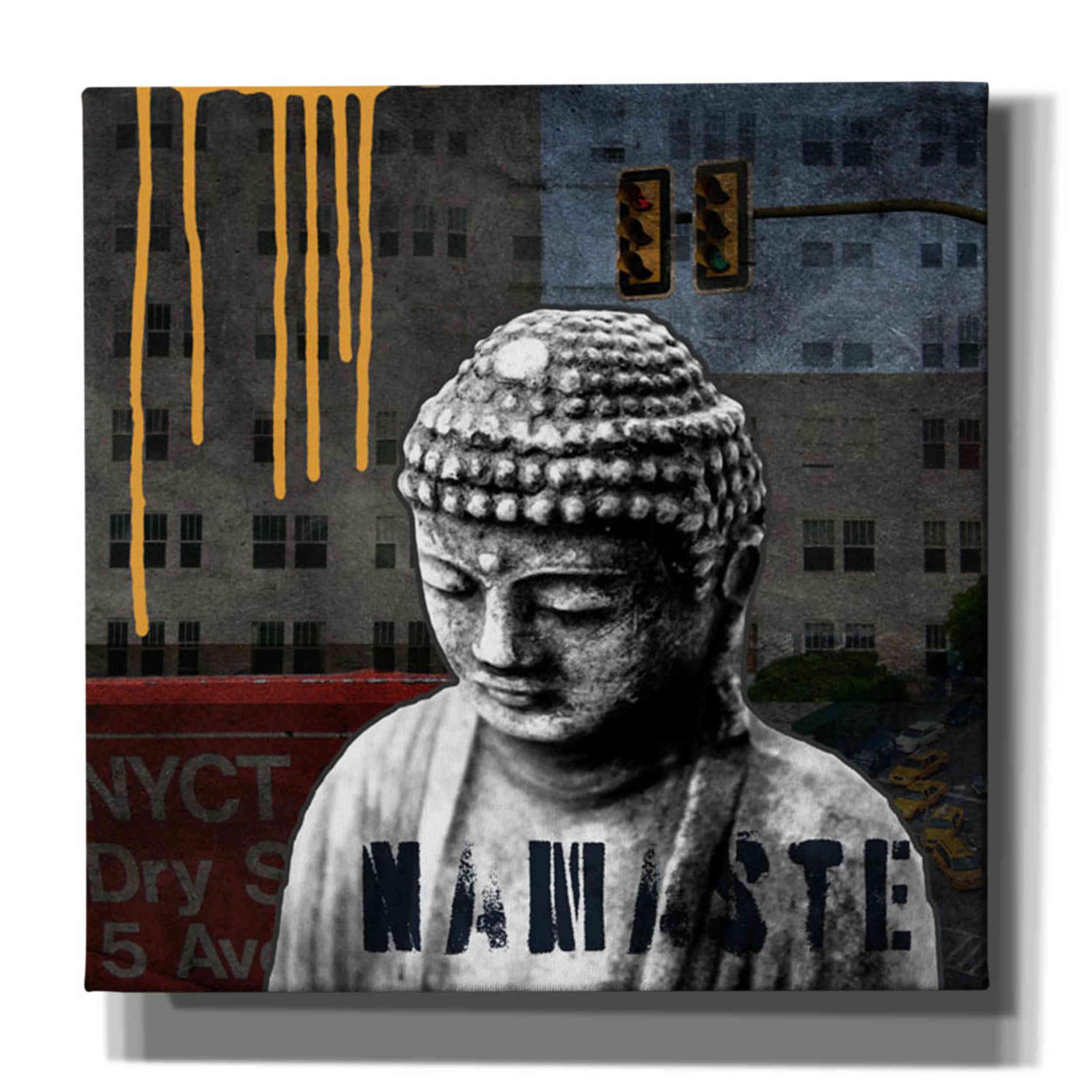 Epic GraffitiEpic Graffiti Urban Buddha III Canvas Wall Art, 18" x 18", Grey