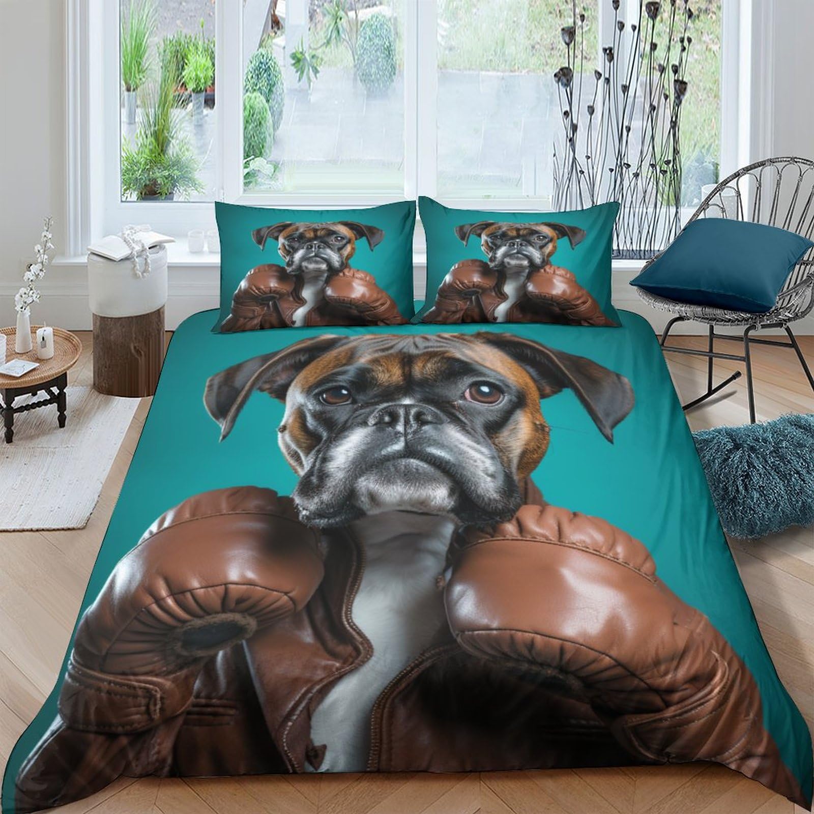 Housse de couette boxe ultra douce en microfibre parure de lit 3 pièces 200x200