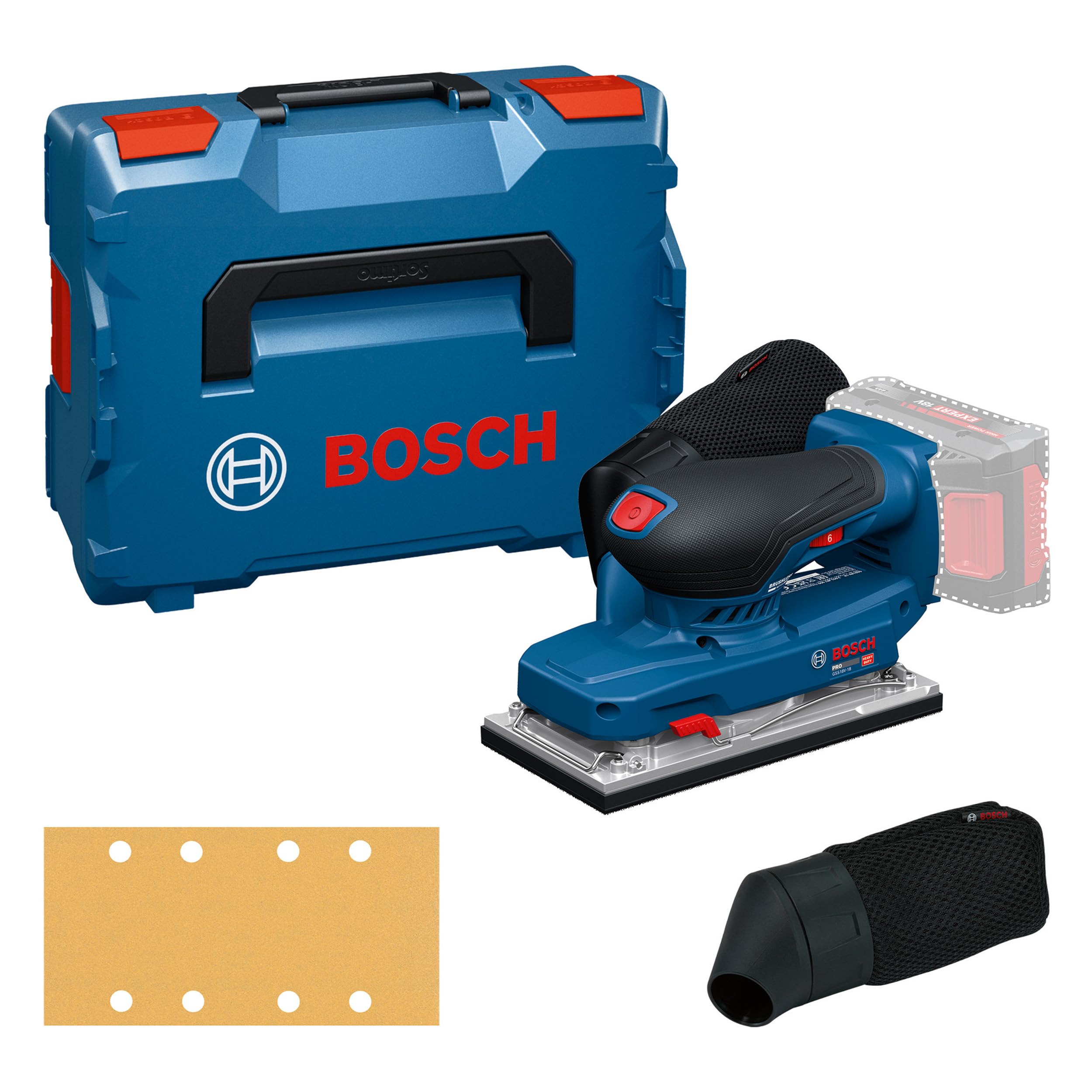 Bosch Professional GSS 18V-18 (Baretool, L-BOXX) Orbital Sander 06019R7001