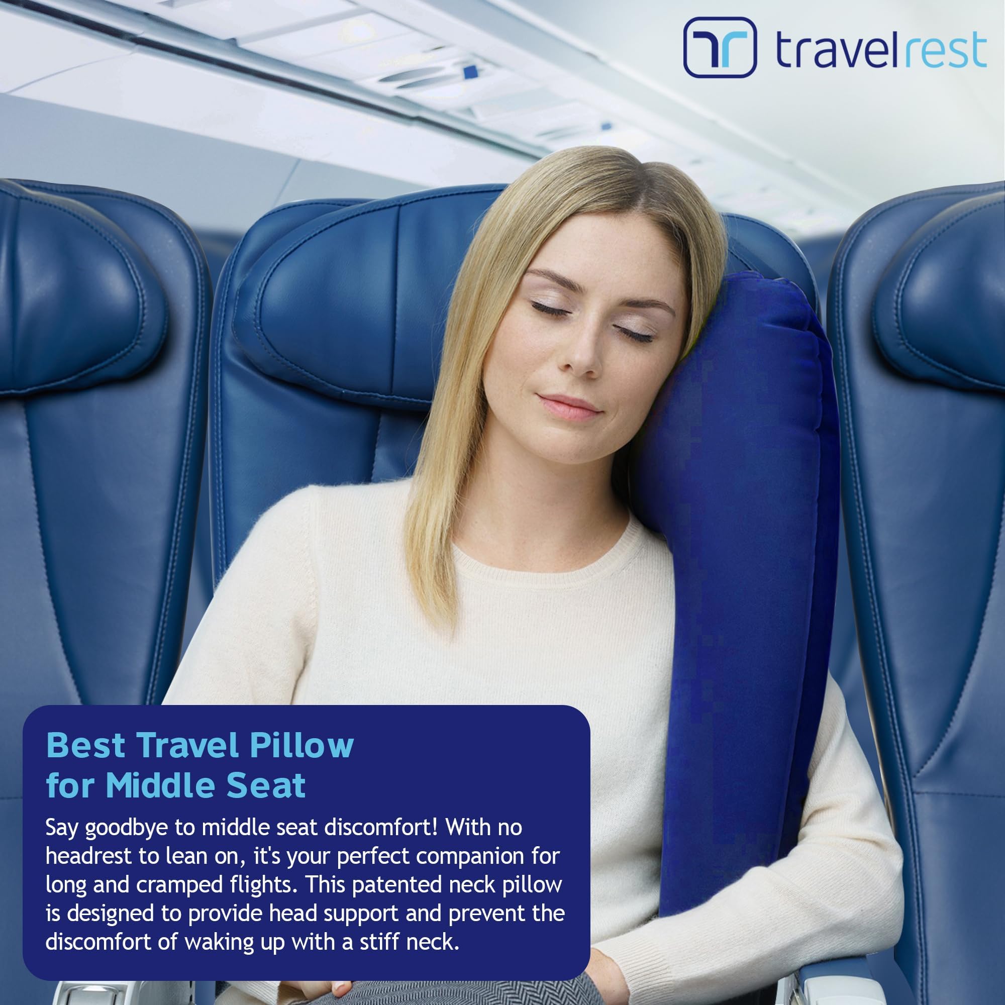 Travelrest® - Doskonała poduszka podróżna – ergonomiczna – do spania – szybkie zaśnięcie i zasypianie (małe zwijanie)
