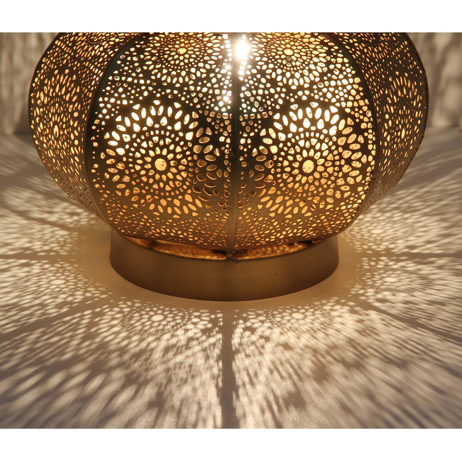 Casa Moro Orientalna lampa stołowa Gohar wysokość 30 cm lampa podłogowa w stylu antycznego złota oprawka E14, lampka nocna metalowa, lampa Ramadan LN2090