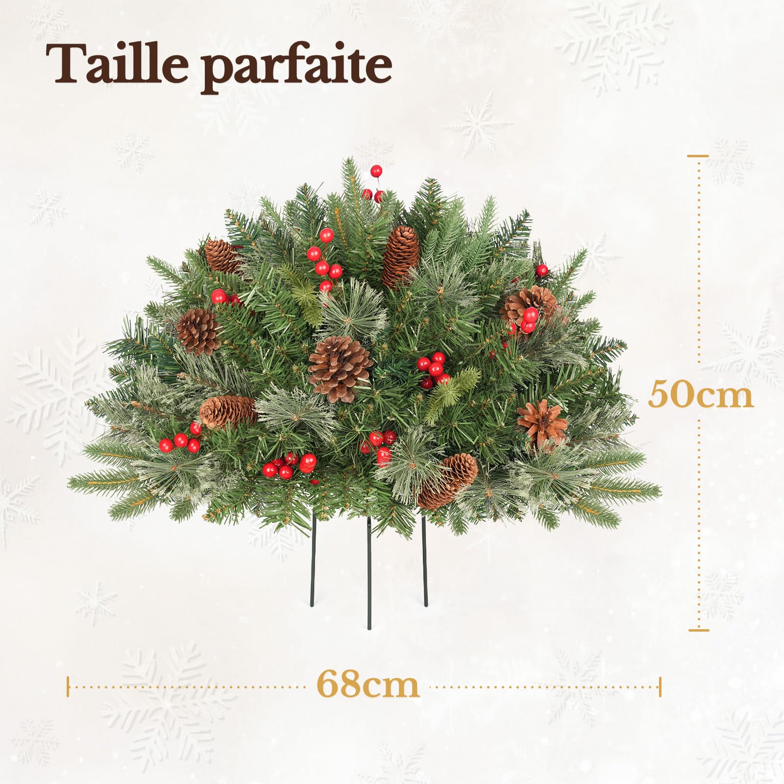 Hokeeper Sapin de Noël de 45 cm avec éclairage LED