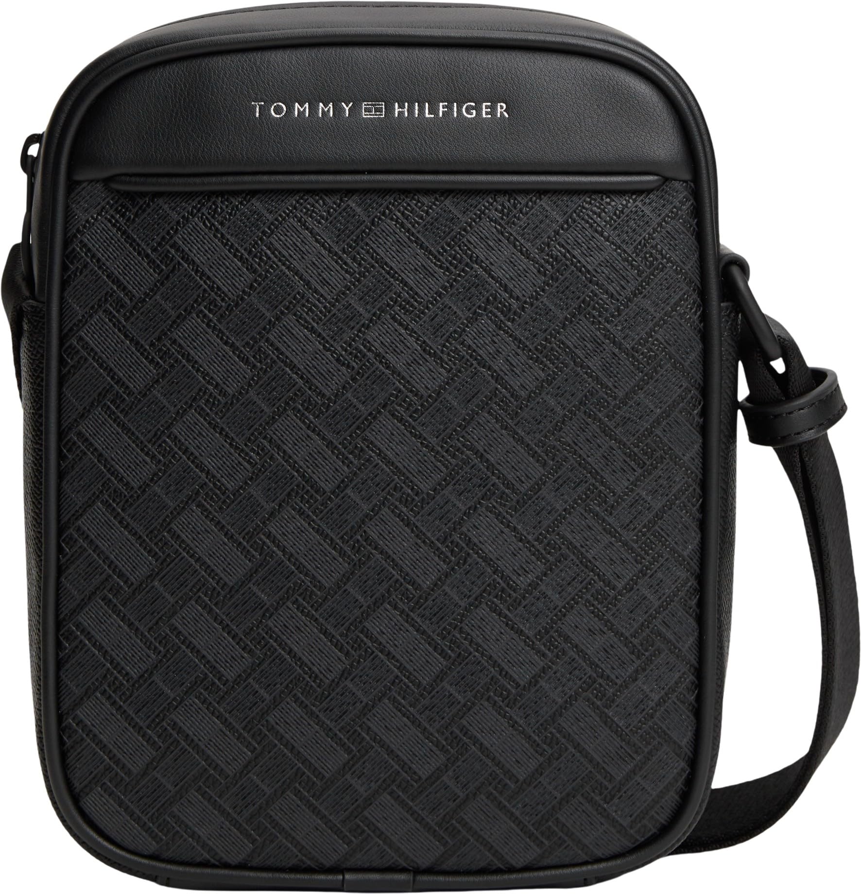 Tommy Hilfiger Men Th Modern Monogram Mini Reporter AM0AM14844 Crossover, BLACK (Black), One Size