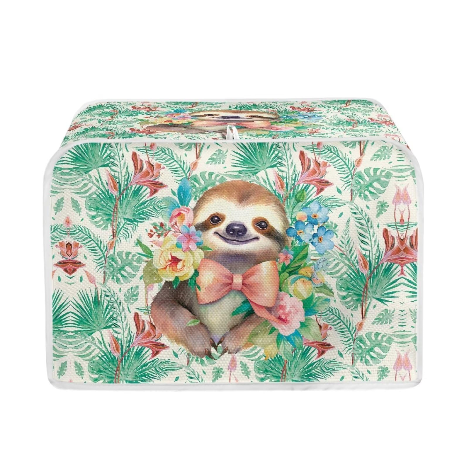 Sloth 4 Slice Toaster Cover Waterproof Compatible with Most 4-Slice Toasters Kitchen Small Appliance Covers Dust Fingerprint Protection Kitchen Tool Variety of Styles