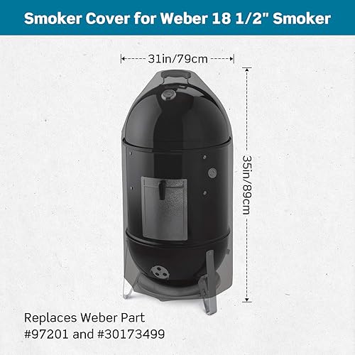 Miniatura 2 de Stanbroil Funda prémium para cocina de montaña ahumada de 18 pulgadas, cubierta redonda para parrilla de ahumador que reemplaza a Weber Parte #