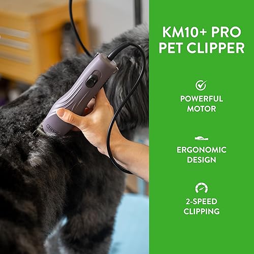 Miniatura 4 de Wahl Pro Animal KM10+ - Cuchilla con cable #10 Prime, tecnología pendiente de patente y diseño de carcasa texturizada, cortaúñas para gatos, perros