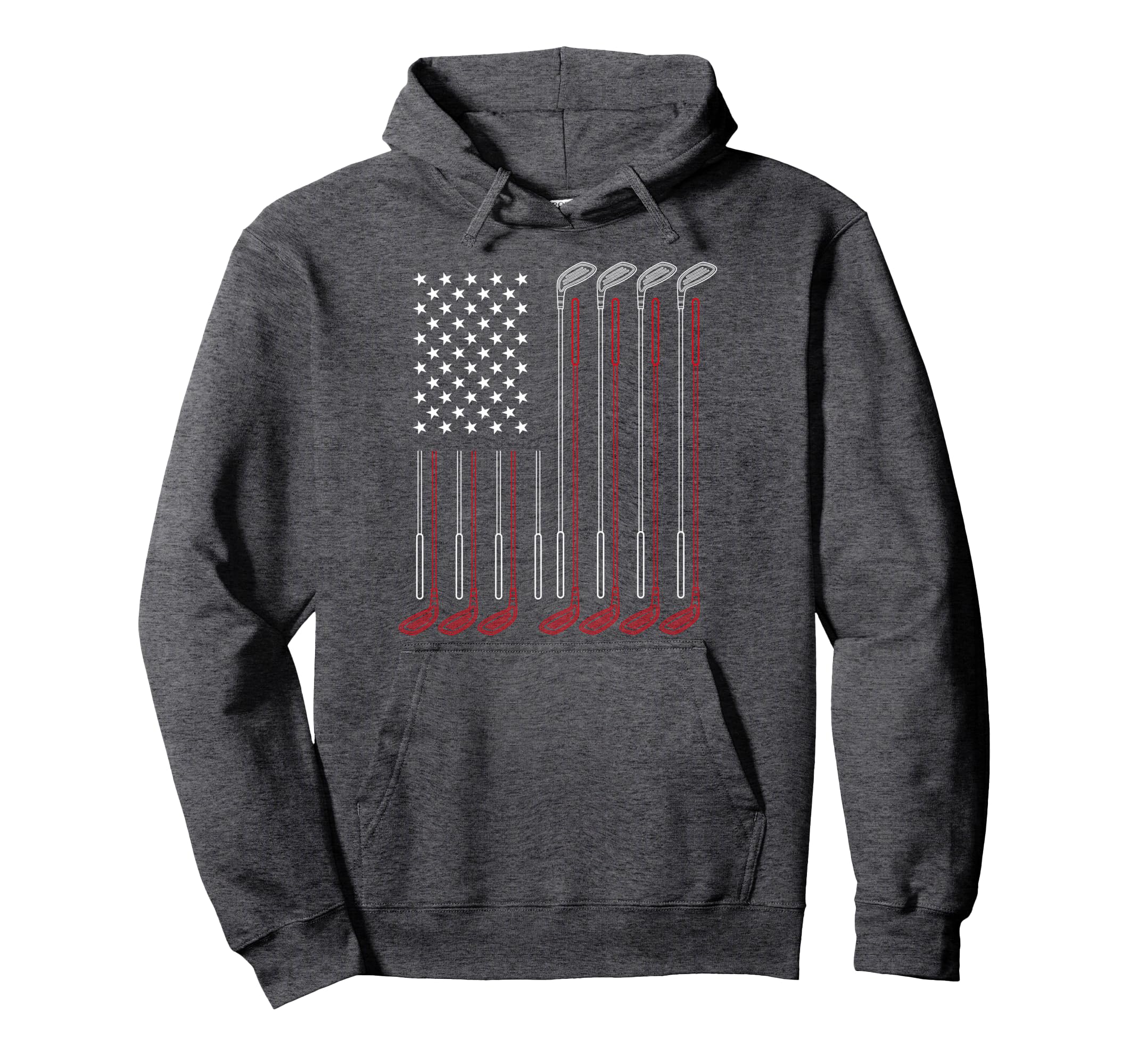 US Flag Golfer Golfing Sport Golf Course American Pride Golf Pullover Hoodie