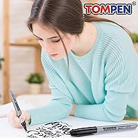 Vista 4 de Black Permanent Markers Bulk Fine Tip 500 Pack,Use for Halloween,Waterproof Permanent Marker Pens with Quick Drying on