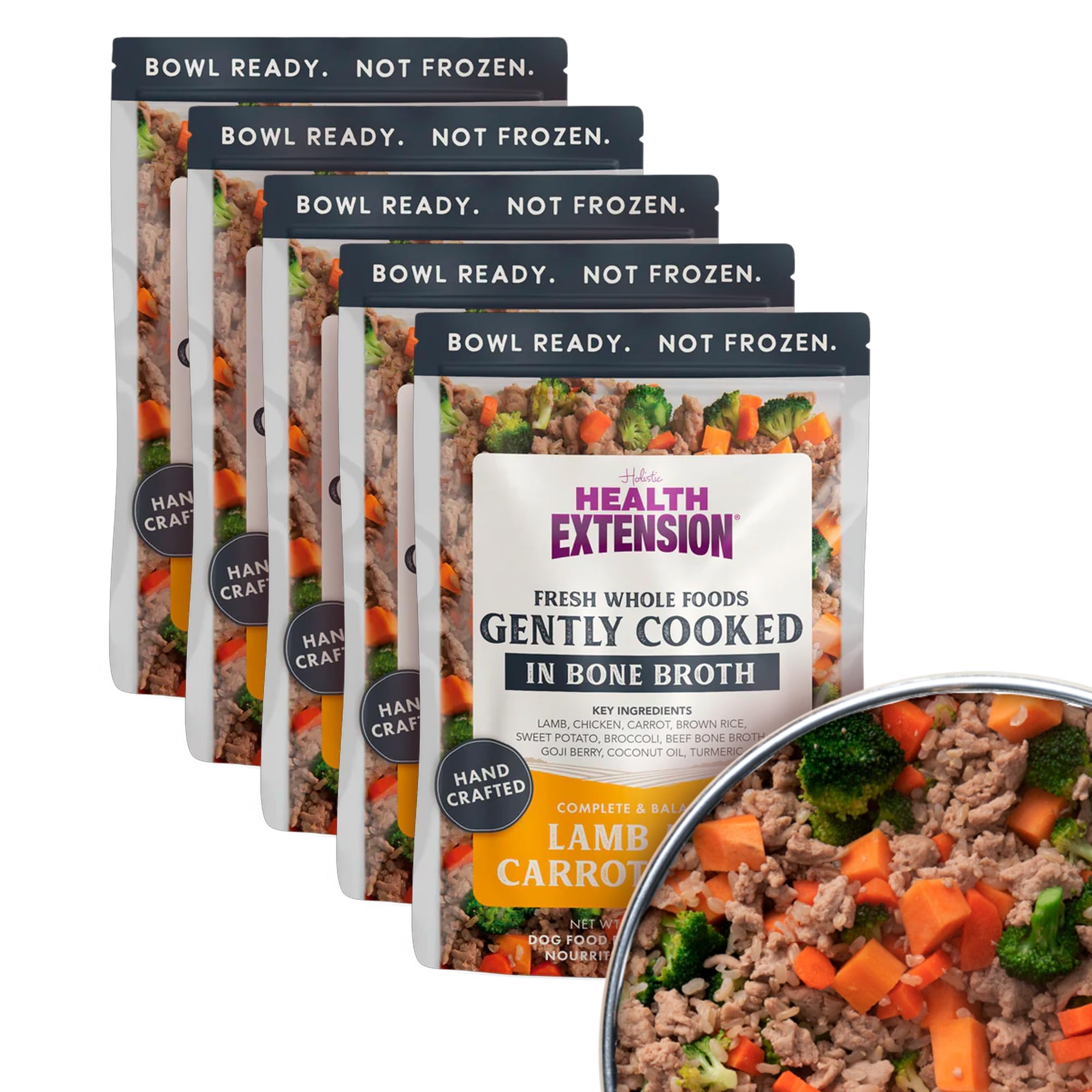 Health Extension Gently Cooked Lamb & Carrot Dog Food, Human-Grade & Shelf-Stable with Superfoods, Supports Digestion, Immunity, Skin & Coat, 9 oz