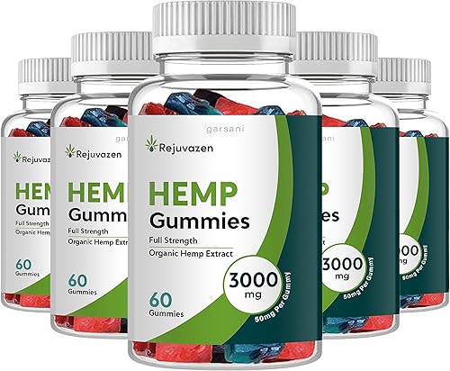 Gomitas Rejuvazen - Gomitas de cáñamo Rejuvazen (paquete de 5, 300 gomitas)