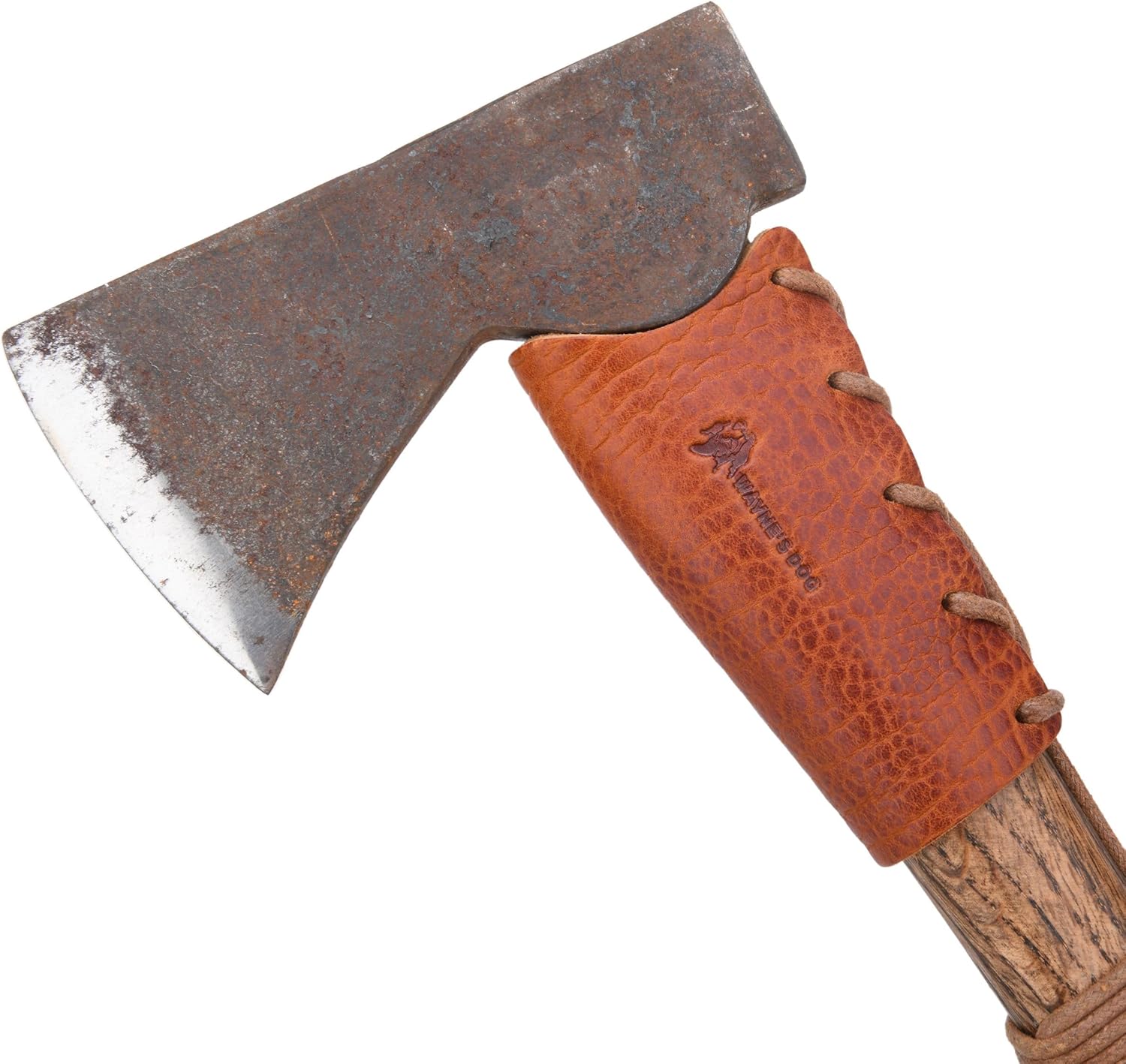 Leather Axe Handle Protection Covers, Axe Guard Wrap, Axe Collar (Working Axe-002)