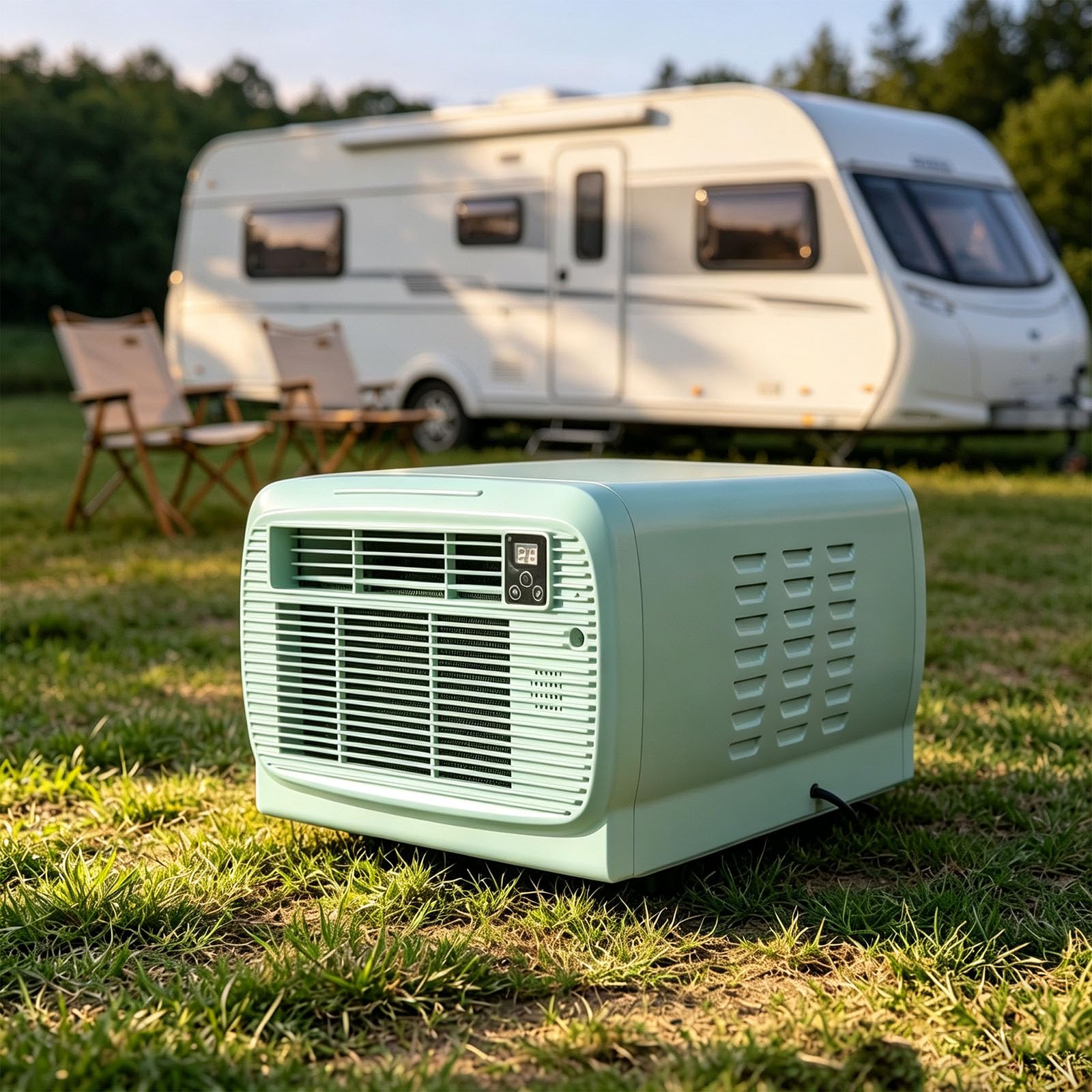 EZBHIZ 2200BTU Caravan Air Conditioning Compact Air Conditioning Unit