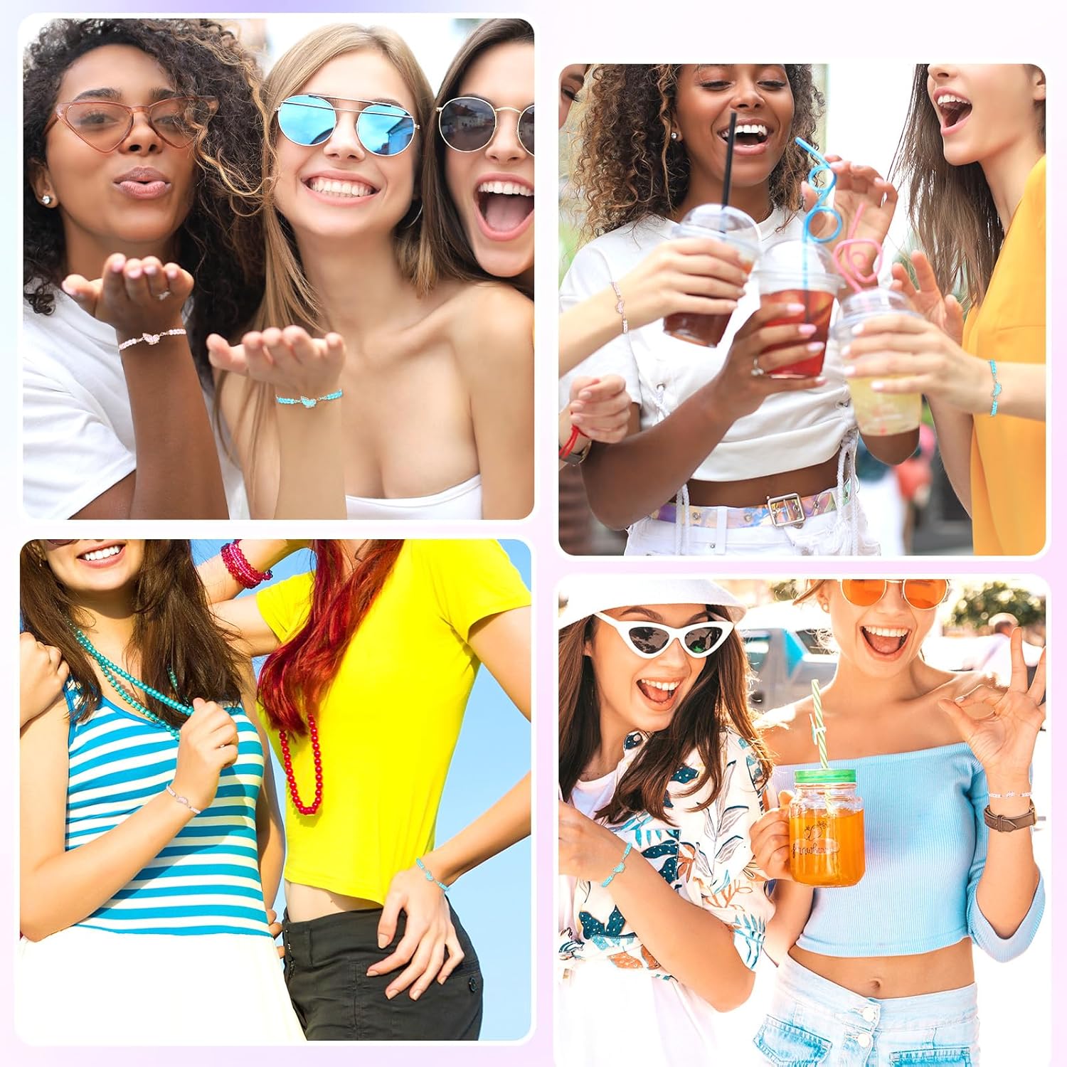 2pcs Matching Bracelets, Butterfly Friendship Bracelets Adjustable Strand Couples Bracelet Charm Jewelry for Women Men Couples Friends Gifts - Image 7