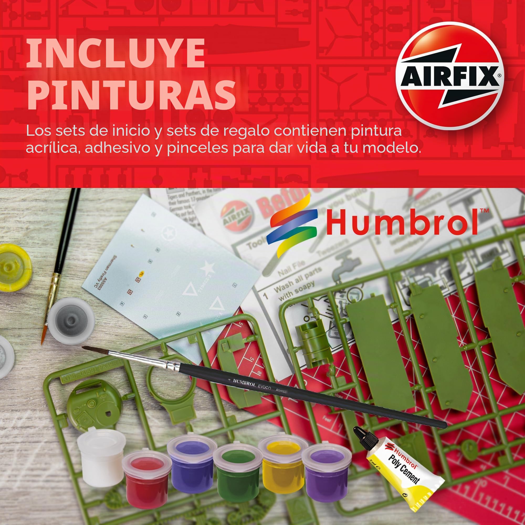 Airfix - A50192 Kit de construcción en Miniatura de cazas del Día D, maquetas de Aviones de plástico a Escala 1/72 para Adultos