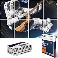 Vista 74 de BUBOS - Paquete de 8 paneles acústicos artísticos y autoadhesivos de insonorización, 48 x 32 pulgadas, acondicionamiento acústico y decorativos