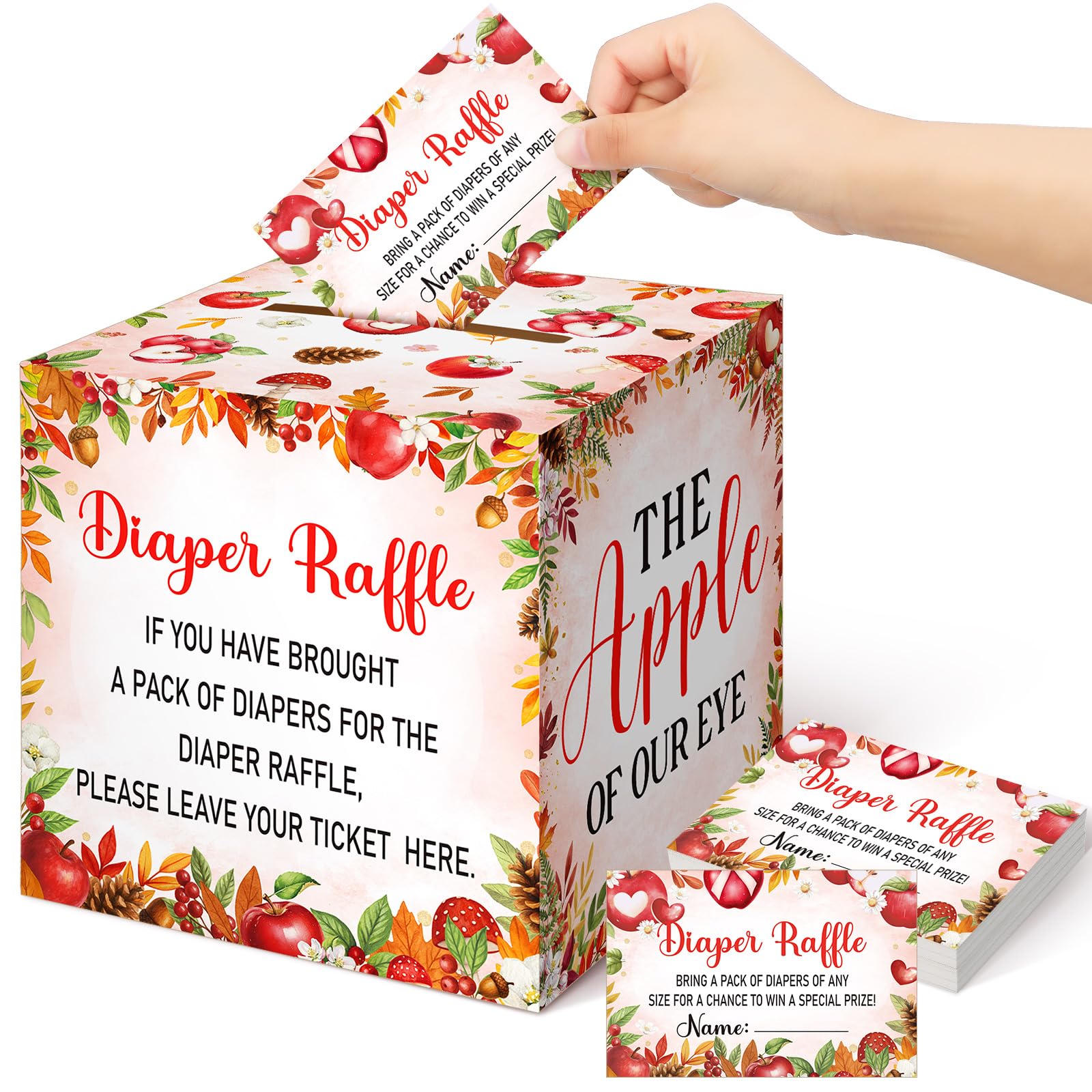 Photo 1 of Teling Diaper Raffle Tickets with Card Box