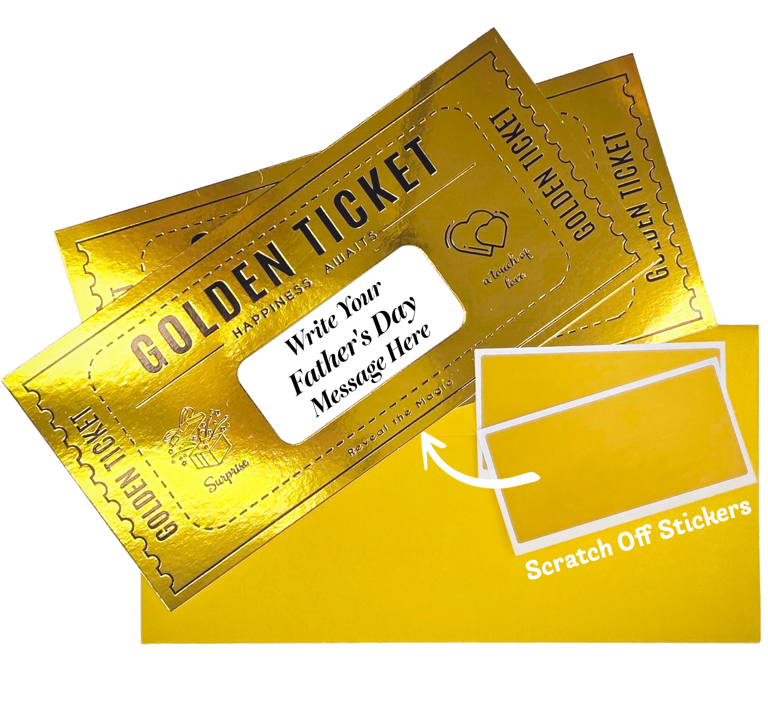 Cappstan UK Deluxe Golden Ticket Surprise Scratch Off Card | Gold
