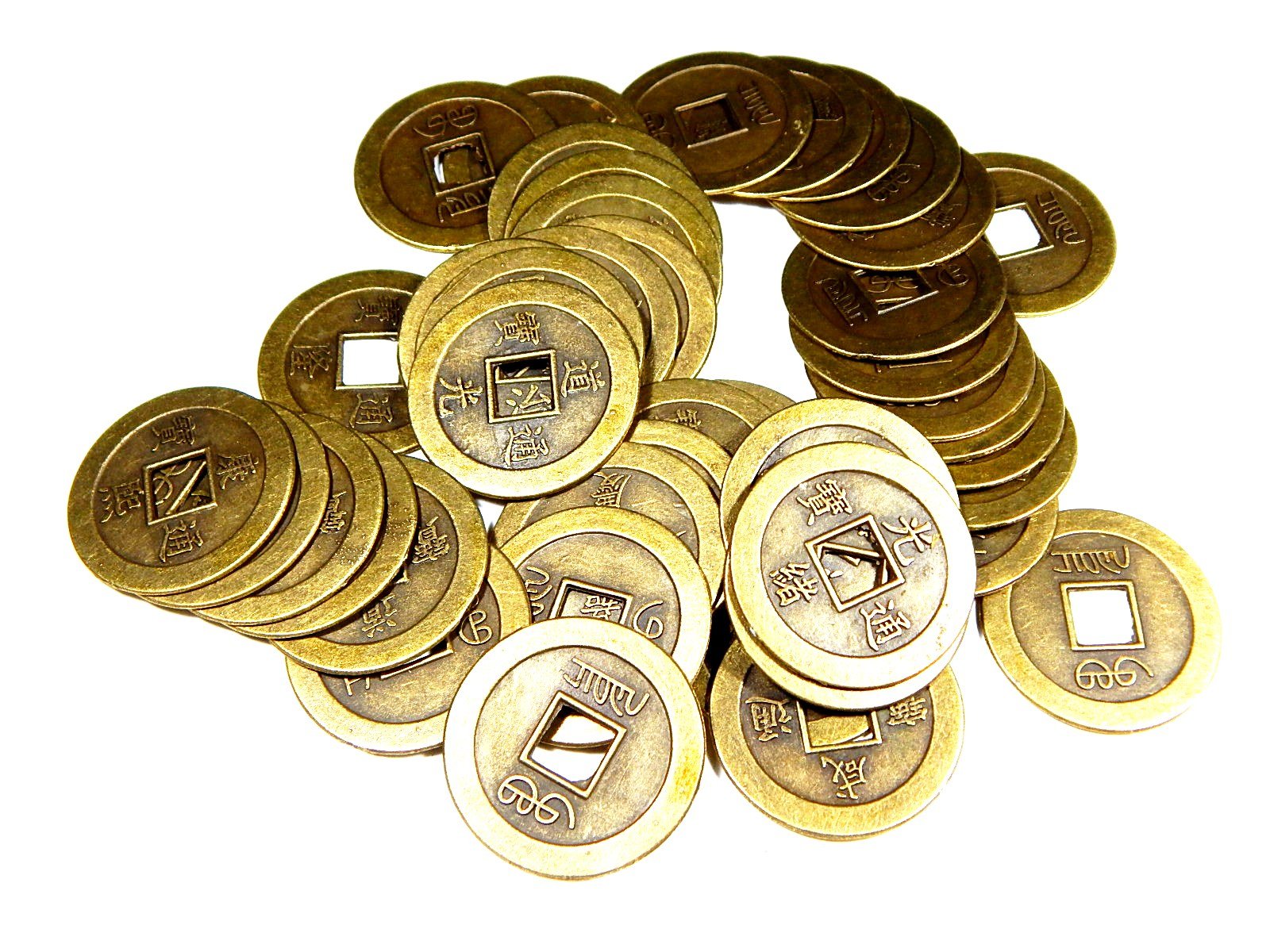 Chinese Lucky Antique Brass Coin 21 Pcs Lot for Vastu Rectification Fengshui Home