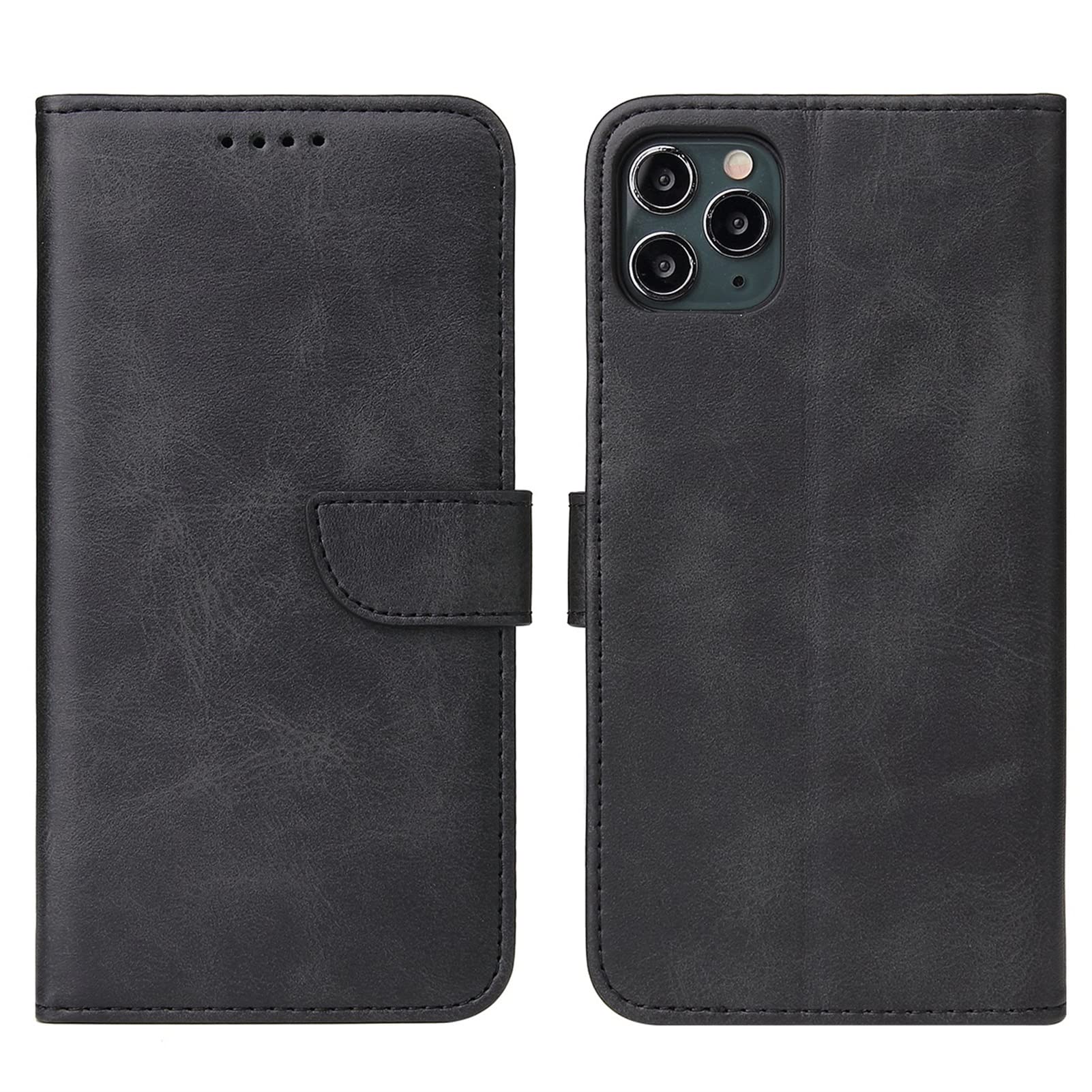 Étui antichoc pour iPhone 11 évitez les rayures d'écran grâce au rabat rigide en cuir