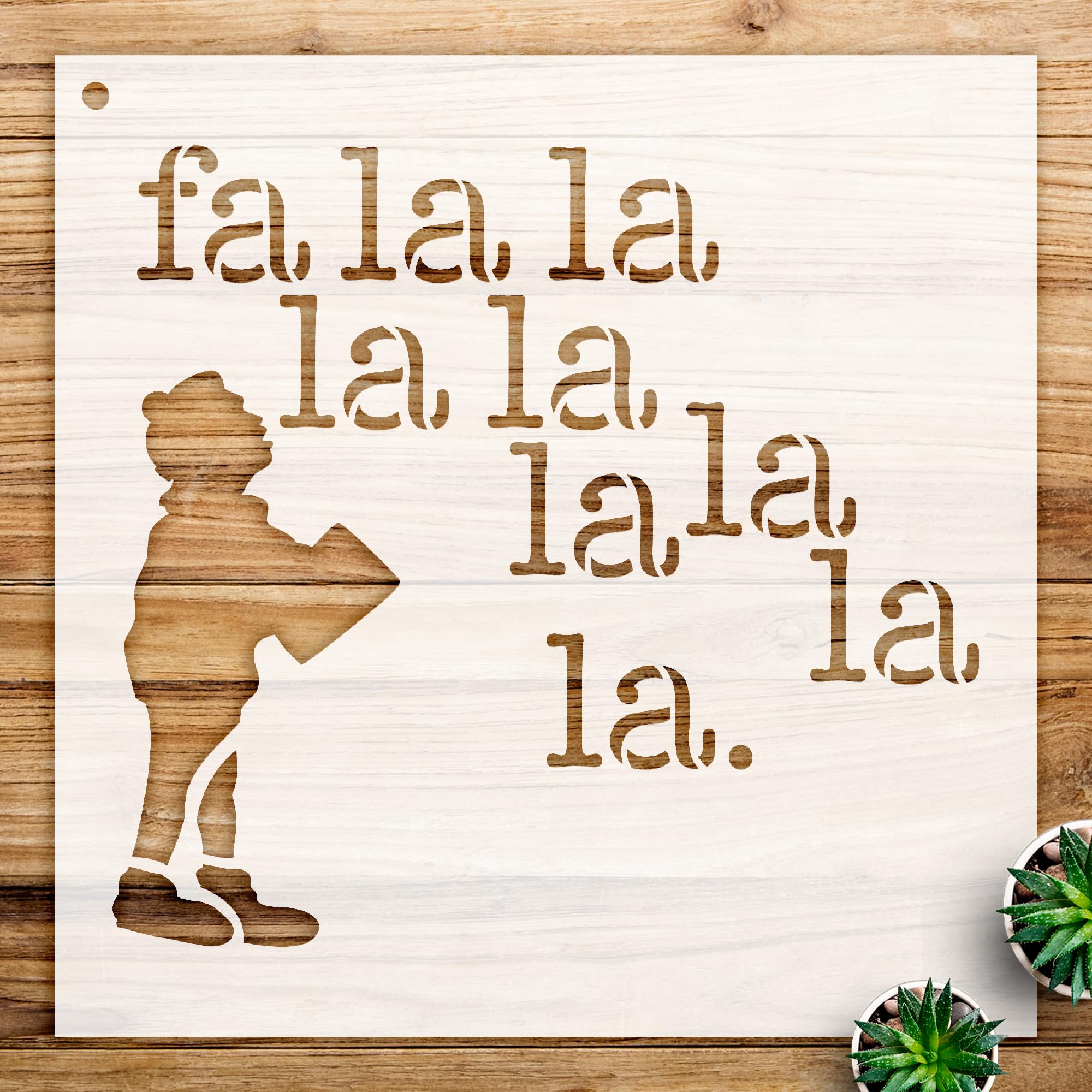 Caroler Stencil Pattern for Wood Signs and Crafts, Reusable Mylar Template, Ideal for Holiday Decor and Festive Art Projects - Size A2 (16.5