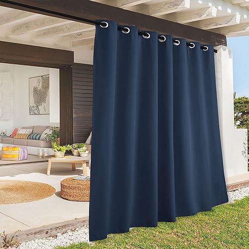 RYB HOME Outdoor Curtains Blackout - Waterproof Privacy Vertical Blinds