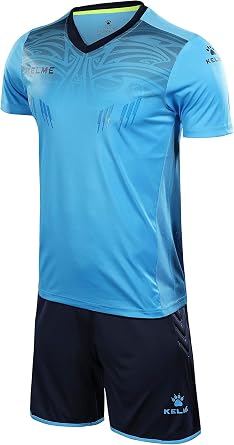 KELME Soccer Goalkeeper Jersey Short Sleeve Uniform Kit - Mens Padded Football Goalie Shirt Shorts Socks Unisex Adult Sizes