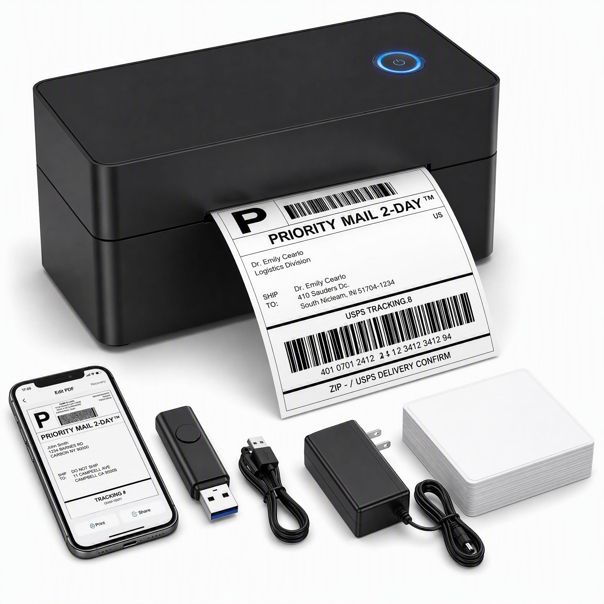 Etikettendrucker 4x6 Bluetooth Thermo Versandetiketten Drucker