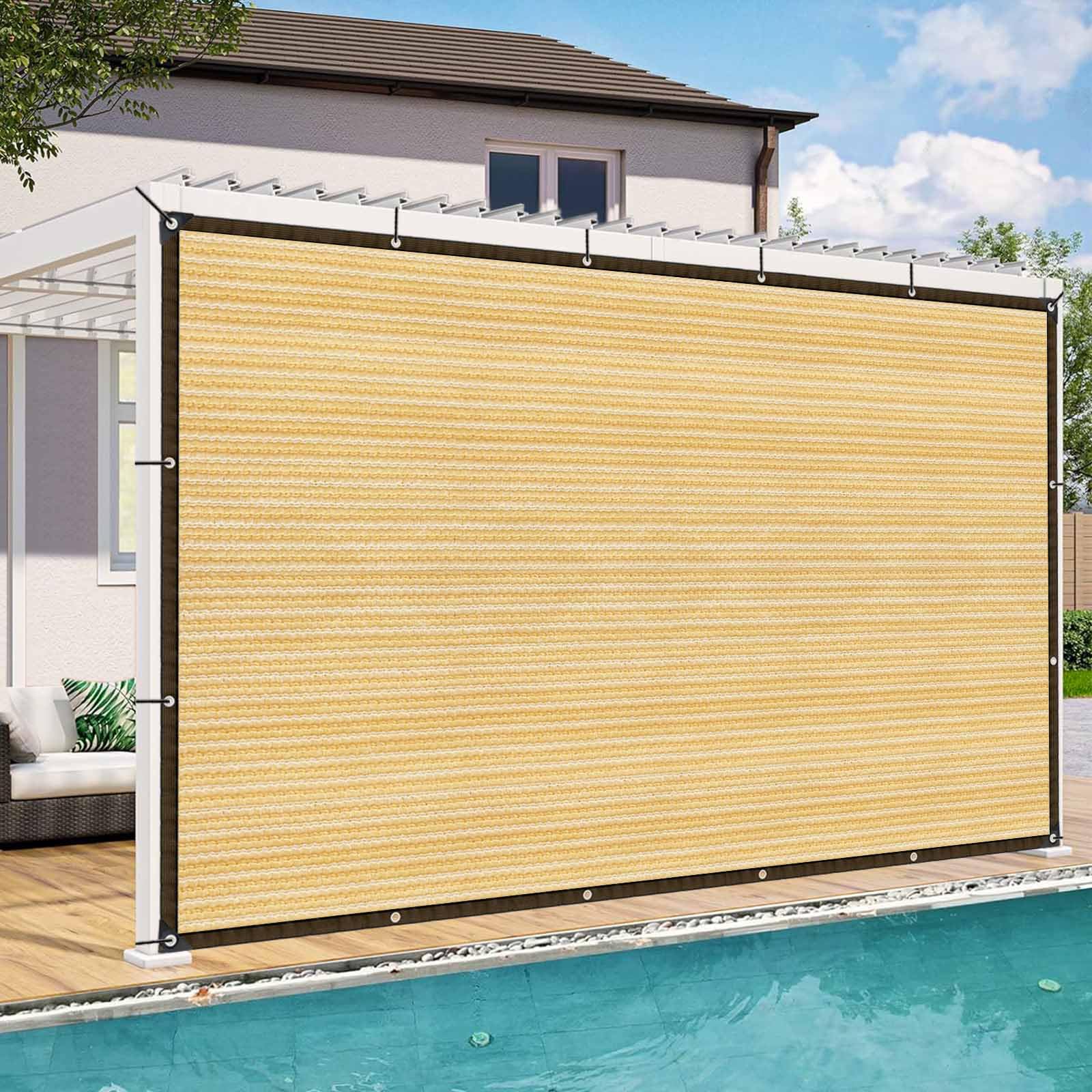 Schattiernetz Schattierungsnetz Garten, 3x3m Beige Schattennetz mit Ösen, 85%-90% UV-Beständiges, für Garten Pflanze Gewächshaus Scheune Außen Hof
