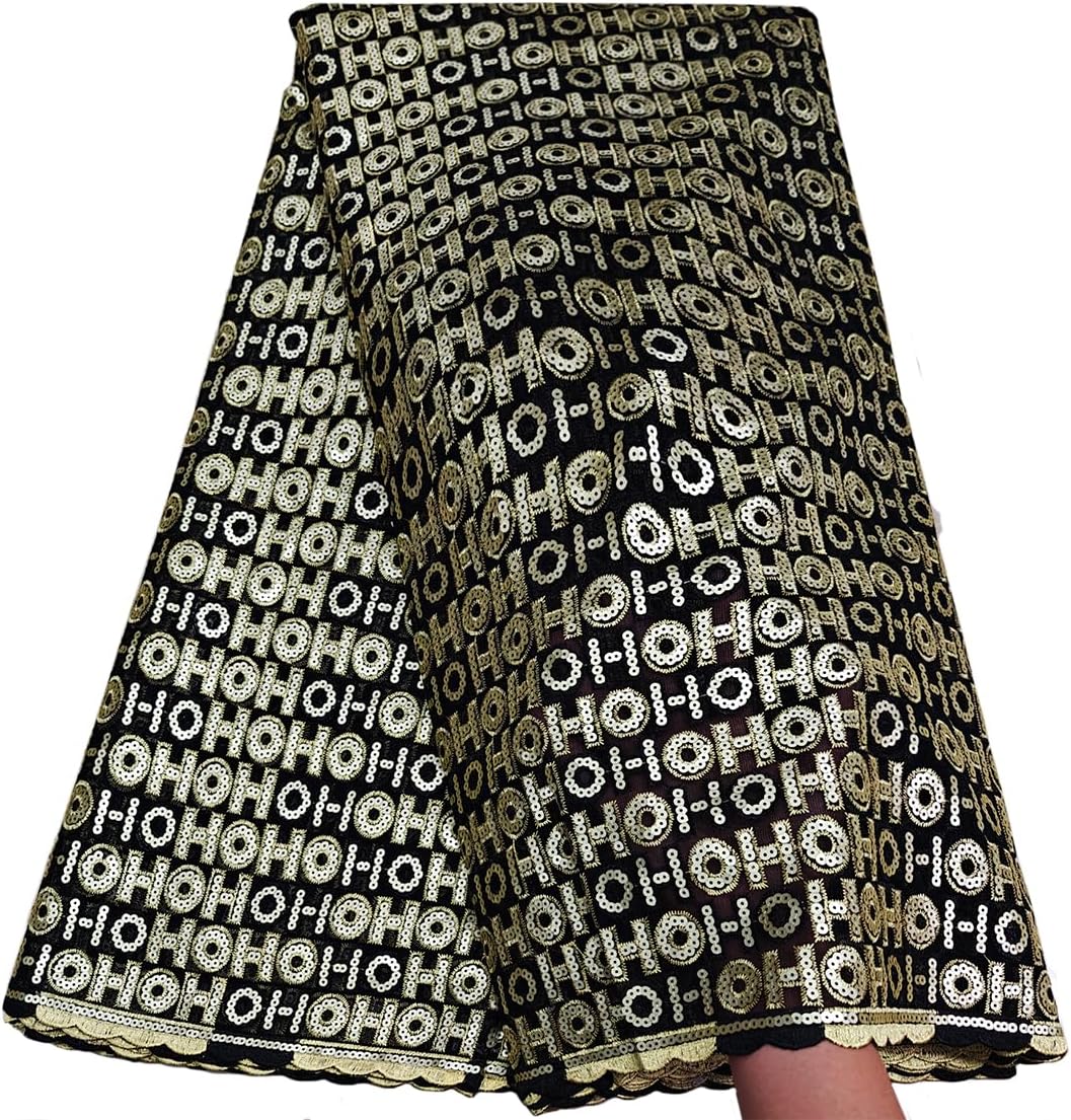 Bestway Sequins Embroidery African Lace Fabric 2.5 Yards Purple Nigerian French Tulle for Wedding Party Dress