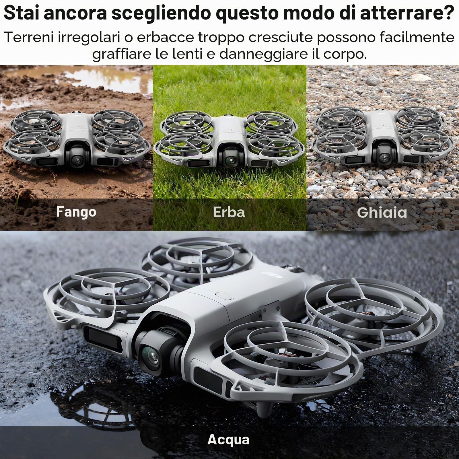 Neo 2 Treno di Atterraggio - Gambe di Atterraggio Pieghevoli con Supporto di Estensione Altezza Piedini di Estensione a Sgancio Rapido Kit Protettivo per DJI Neo 2 Drone Accessori