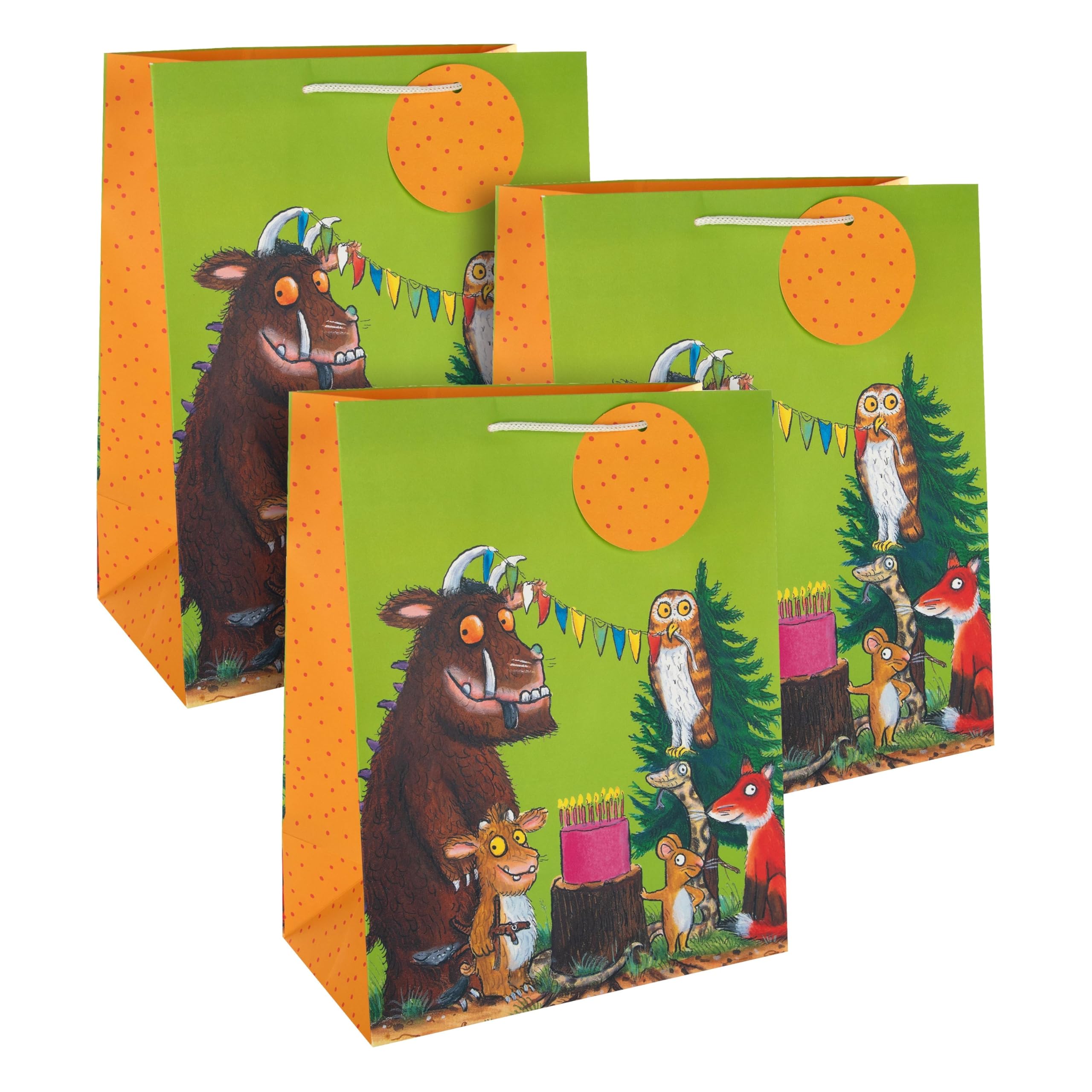 Hallmark The Gruffalo Gift Bag Multipack - 3 Bags in 1 Fun Design