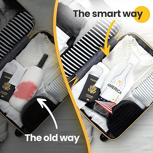 Miniatura 2 de Bottle America Fundas protectoras de viaje reutilizables para vino, resistentes a impactos y fugas, bolsa de transporte para botellas y vasos, bolsa