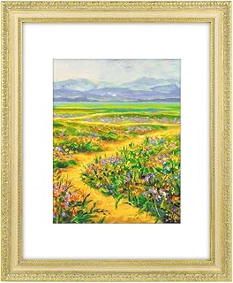 Golden State Art, 16X20 Vintage Photo Frame with White Mat for 11X14 Pictures or 16X20 Without Mat, Ornate Gold with Cream Color