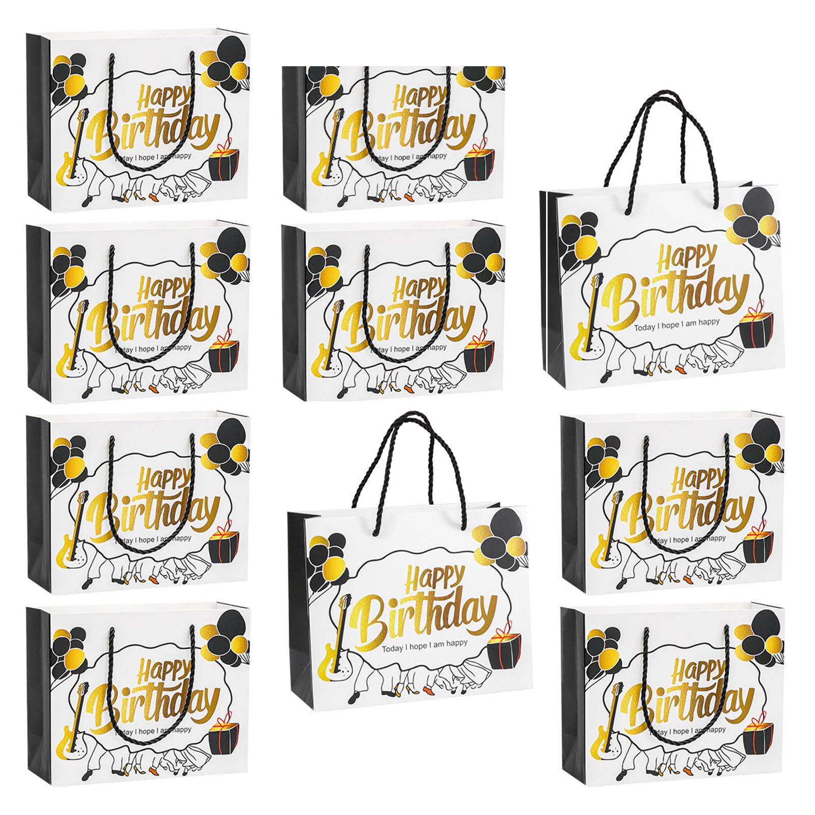 Kalttoy Of 10 Party Gifts Bags Offering Various Designs Easy Transport User Friendly in Paper Gift Bags