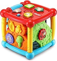 VTech Busy Learners Activity Cube: 5 Sides of Lights, Songs, Shapes & Animals for Baby Learning 6-36 Months