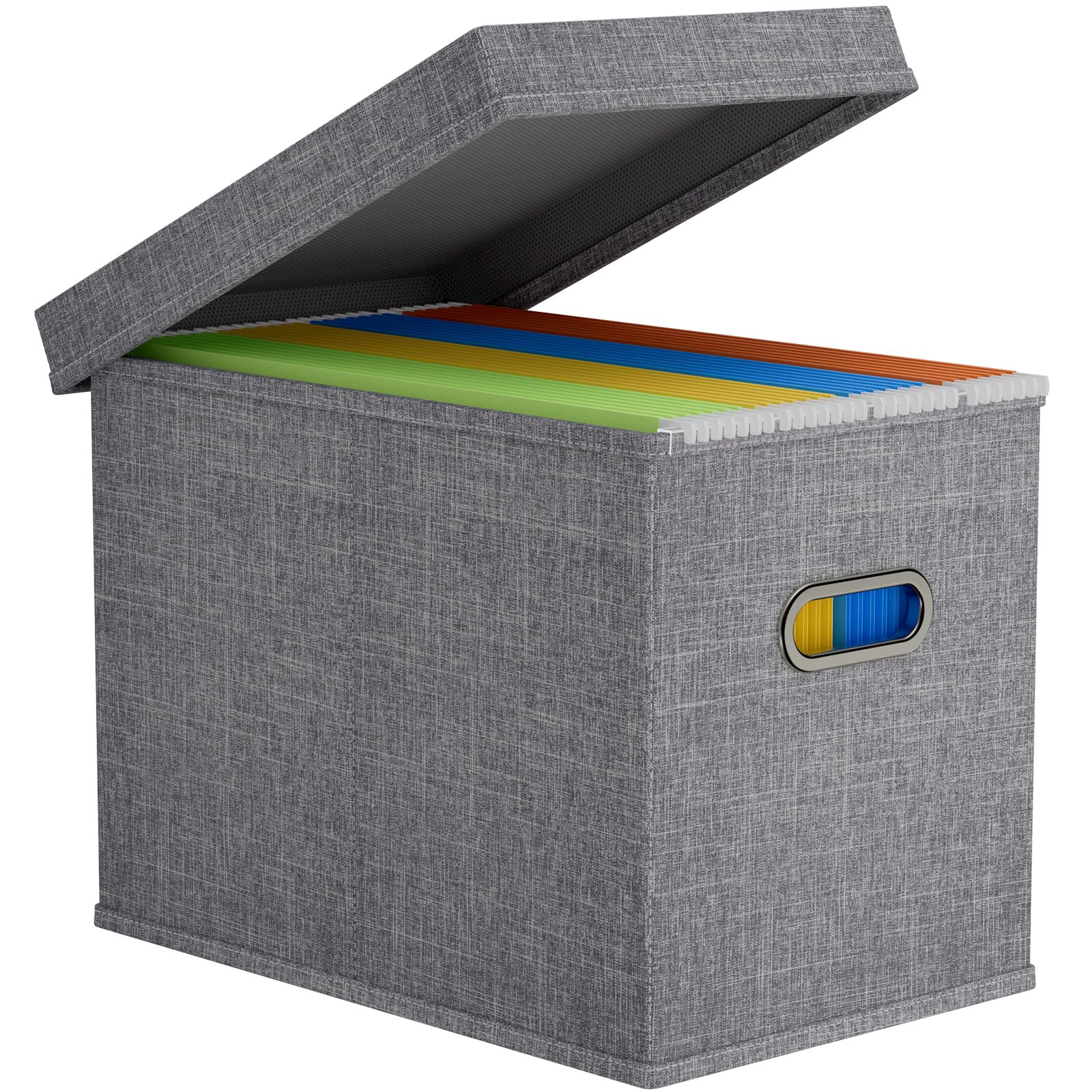 Lifewit A4 File Organiser Box, Document Storage Holder, Light Gray, 1 Pack
