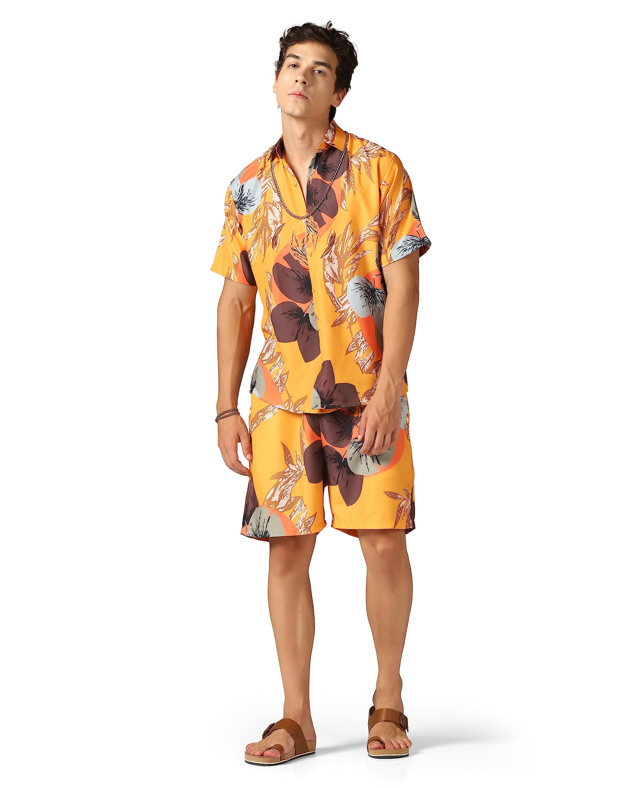 Co Ord Set for Men | Trendy Night Dress for Boys | T-Shirt and Shorts Combo for Lounge | Stylish Summer and Travel Wear | Men's Matching Two-Piece for Vacation-image-43