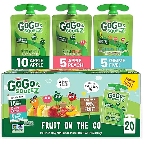 GoGo squeeZ Fruit on the Go Variety Pack, Kid-Friendly Snacks