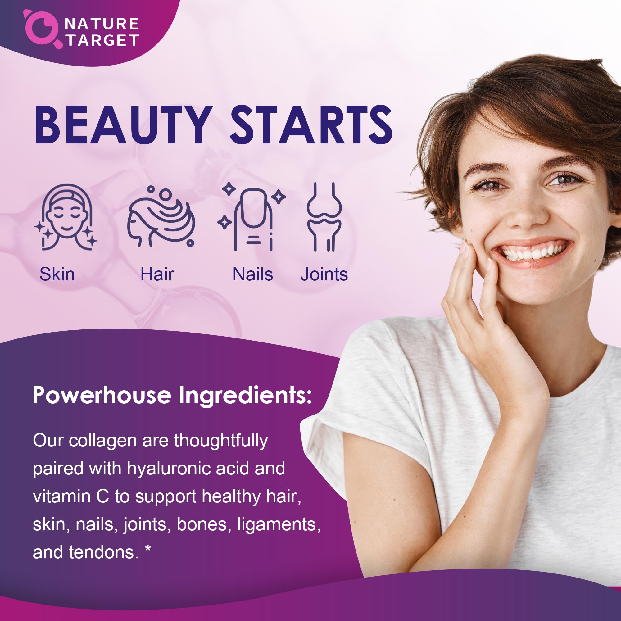 NATURE TARGET Multi Collagen Peptides Powder, 50 Servings — Amazon image 4